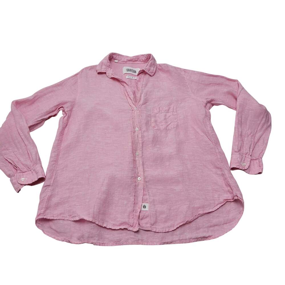 Grayson the Hero 100% linen long sleeve button down shirt minimalist lagenlook